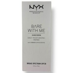 NYX Bare With‎ Me Moisturizing Primer Cream SPF 30 Hemp Seed Oil 2oz